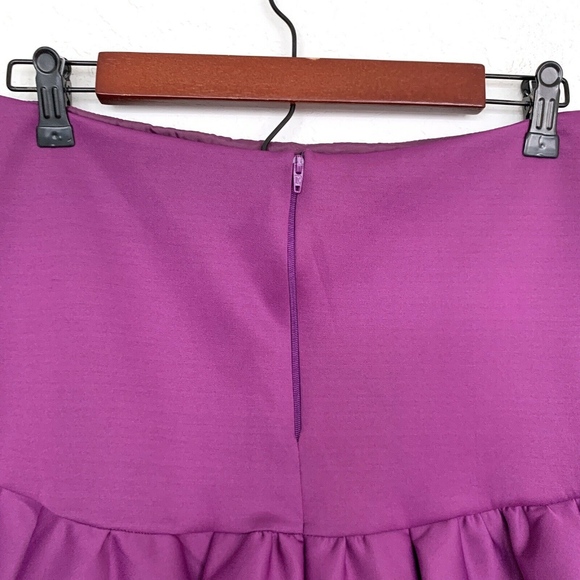 ASOS Purple Ruffle Drop Waist Mini Skirt - Picture 5 of 8